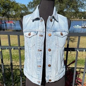 Madewell Sky Blue Denim Vest